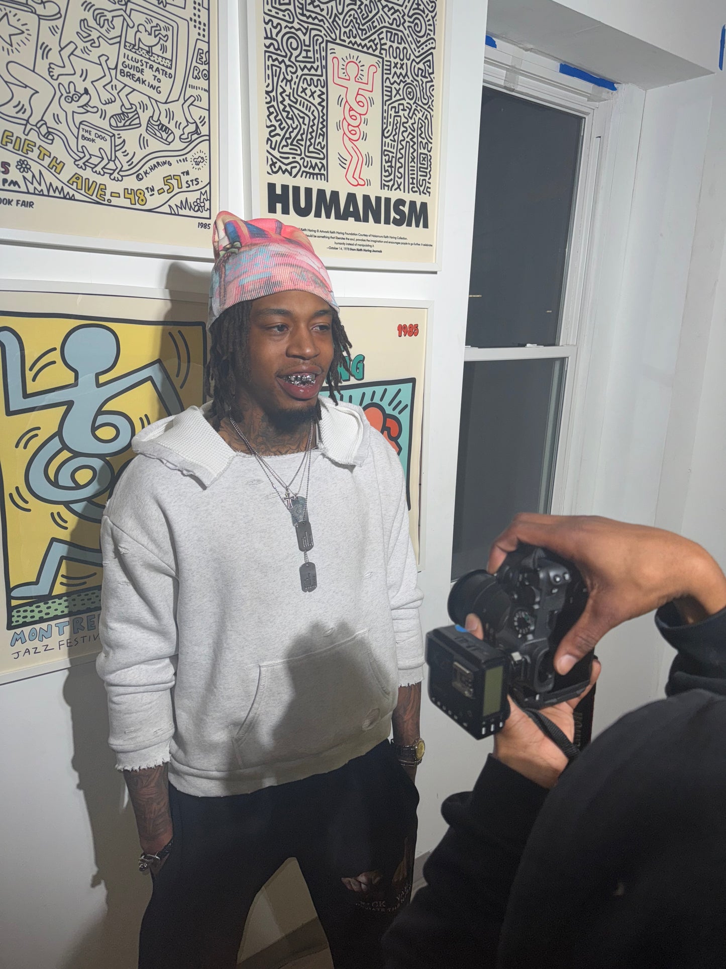 Distressed Thermal Hoodie